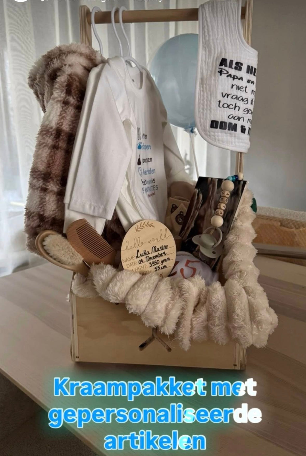 Houten wagentje op wieltjes – speelgoed