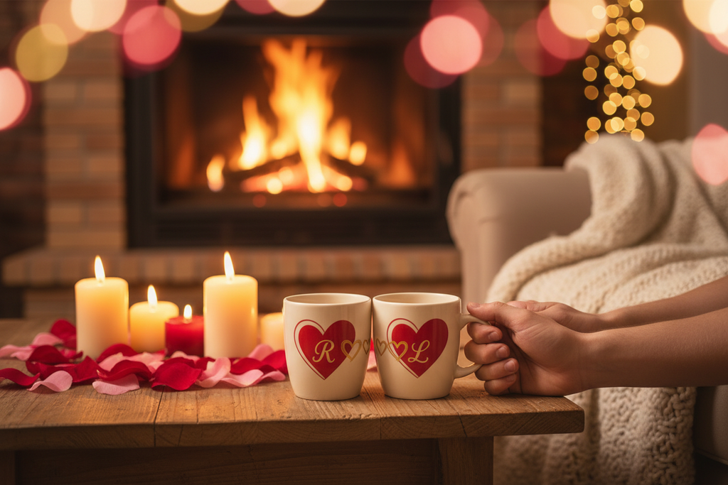 Mokken bij open haard