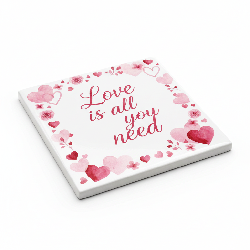 Tegel met Love quote